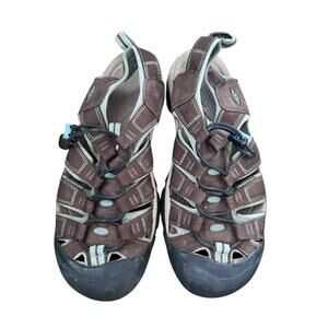 Keen Women’s Brown light Green Bumper Toe Water Hiking Trail Sandals Size 9.5